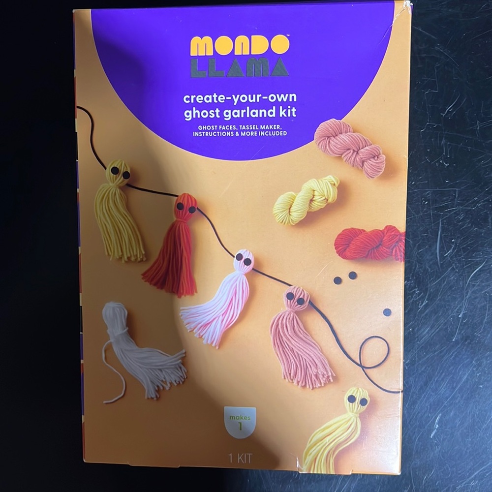 Mondo Llama Create-your-own- Ghost Garland Kit Craft Kit From Target DIY